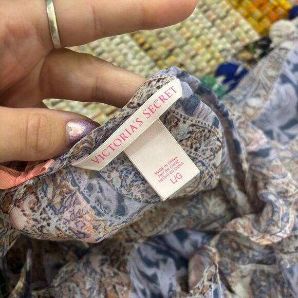 Victoria's Secret Purple Women's Chemise slip dress halter sheer intimates sexy - Picture 5 of 8